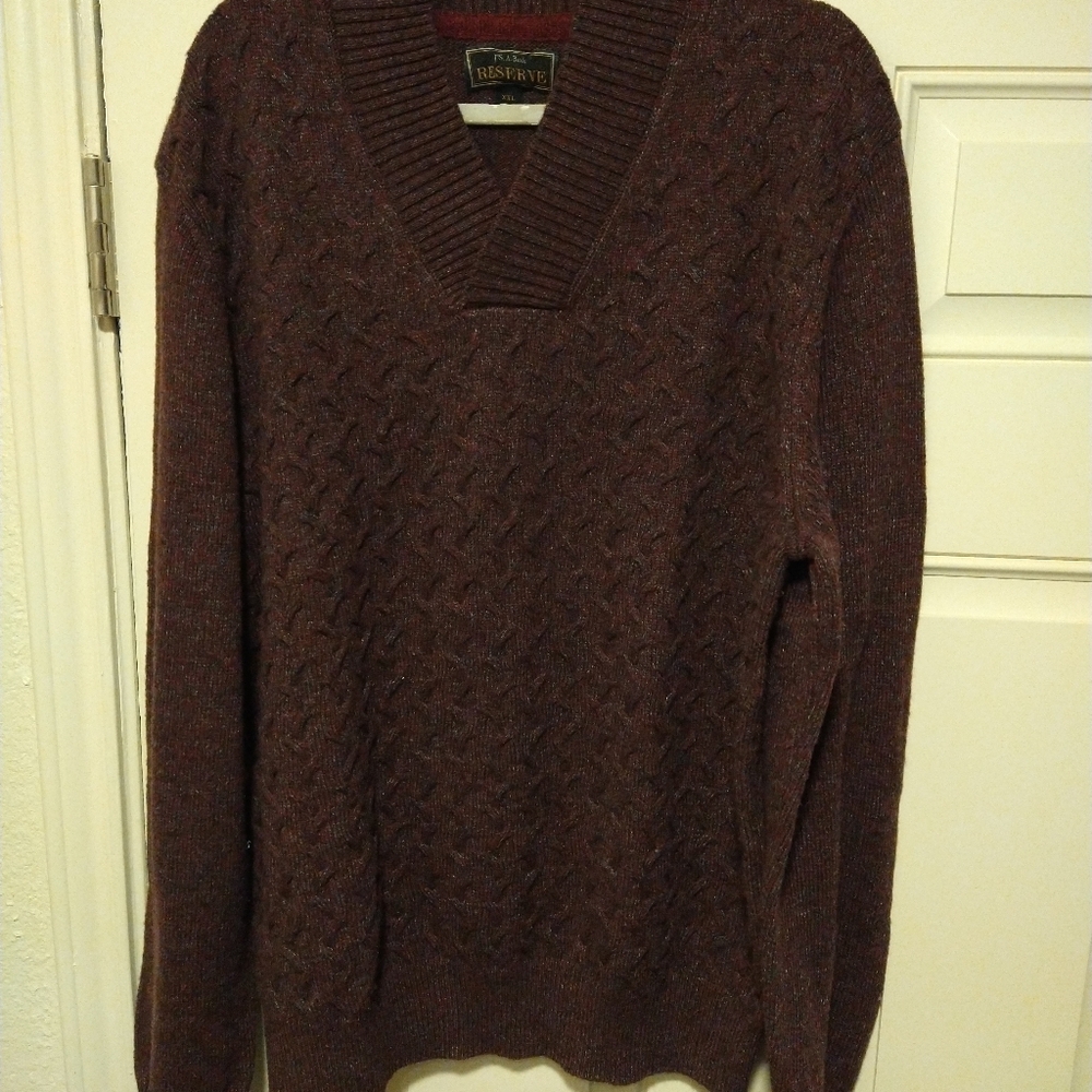Jos A Bank Reserve Wool Blend V Neck Sweater Men's sz XXL. - Picture 3 of 4